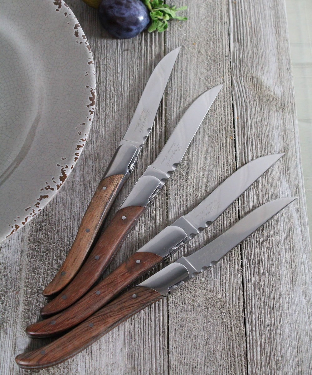  French Home Set of 4 Laguiole Connoisseur Rosewood Steak Knives - Default Title - Bonton