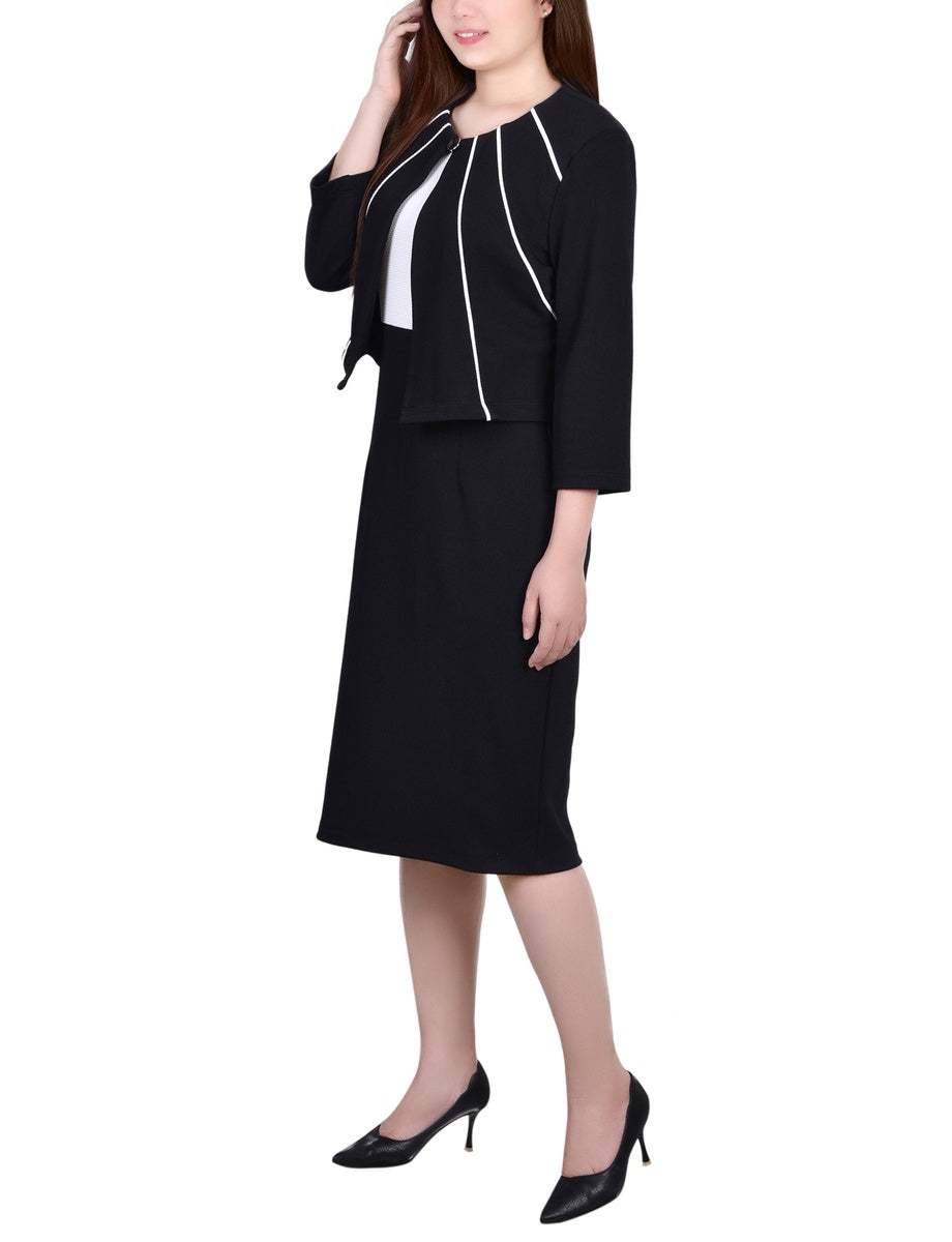  NY Collection 2 Piece Dress Set - Black - Bonton