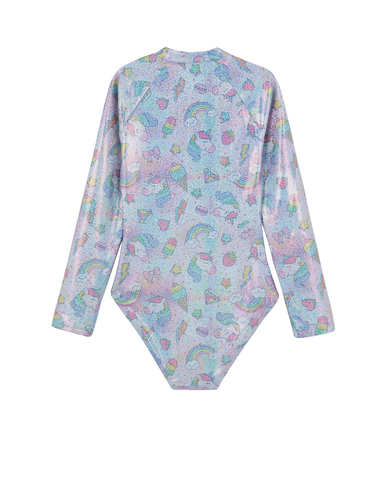 Unicorn Squad Long Sleeve Zip Front One Piece
