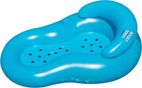 Inflatable Cool Chair Swimming Pool Lounger Float - 60.5" - Blue