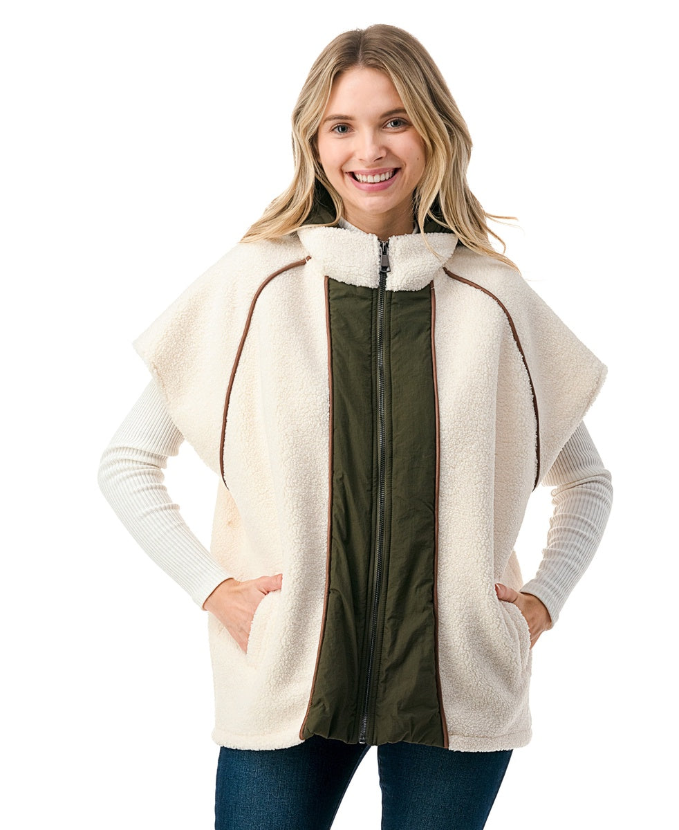  Marcus Adler The Lennon Vest - CREAM/OLIVE - Bonton