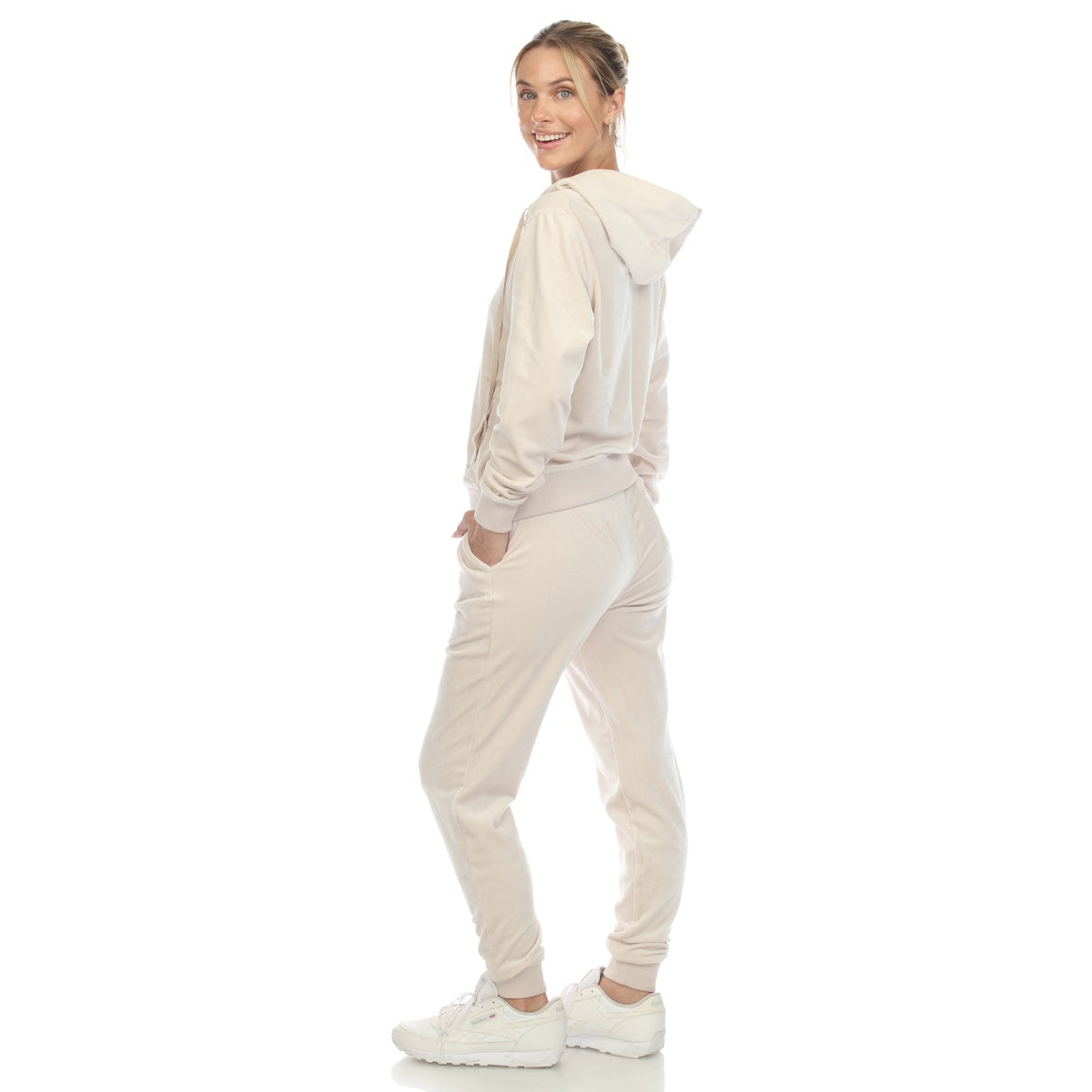  White Mark Women's 2 Piece Velour Tracksuit Set - S - Bonton