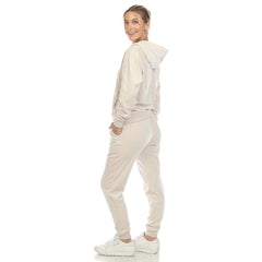 Women's 2 Piece Velour Tracksuit Set