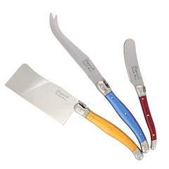 3 Piece Laguiole Cheese Set - Multi Color