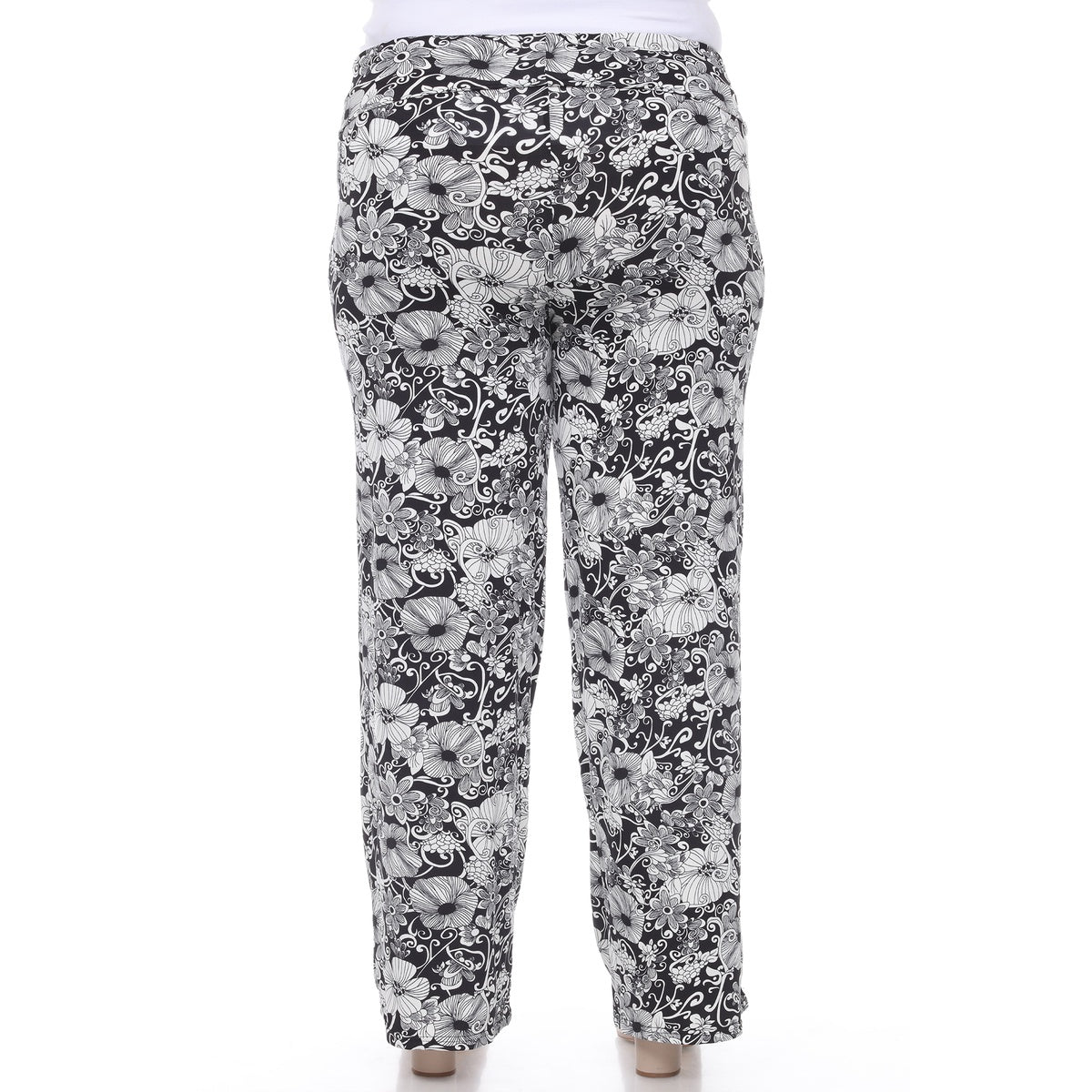  White Mark Plus Size Floral Paisley Palazzo Pants - 1x - Bonton