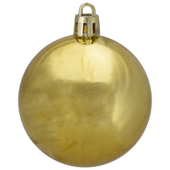 60ct Vegas Gold Shatterproof Shiny Christmas Ball Ornaments 2.5" (60mm)