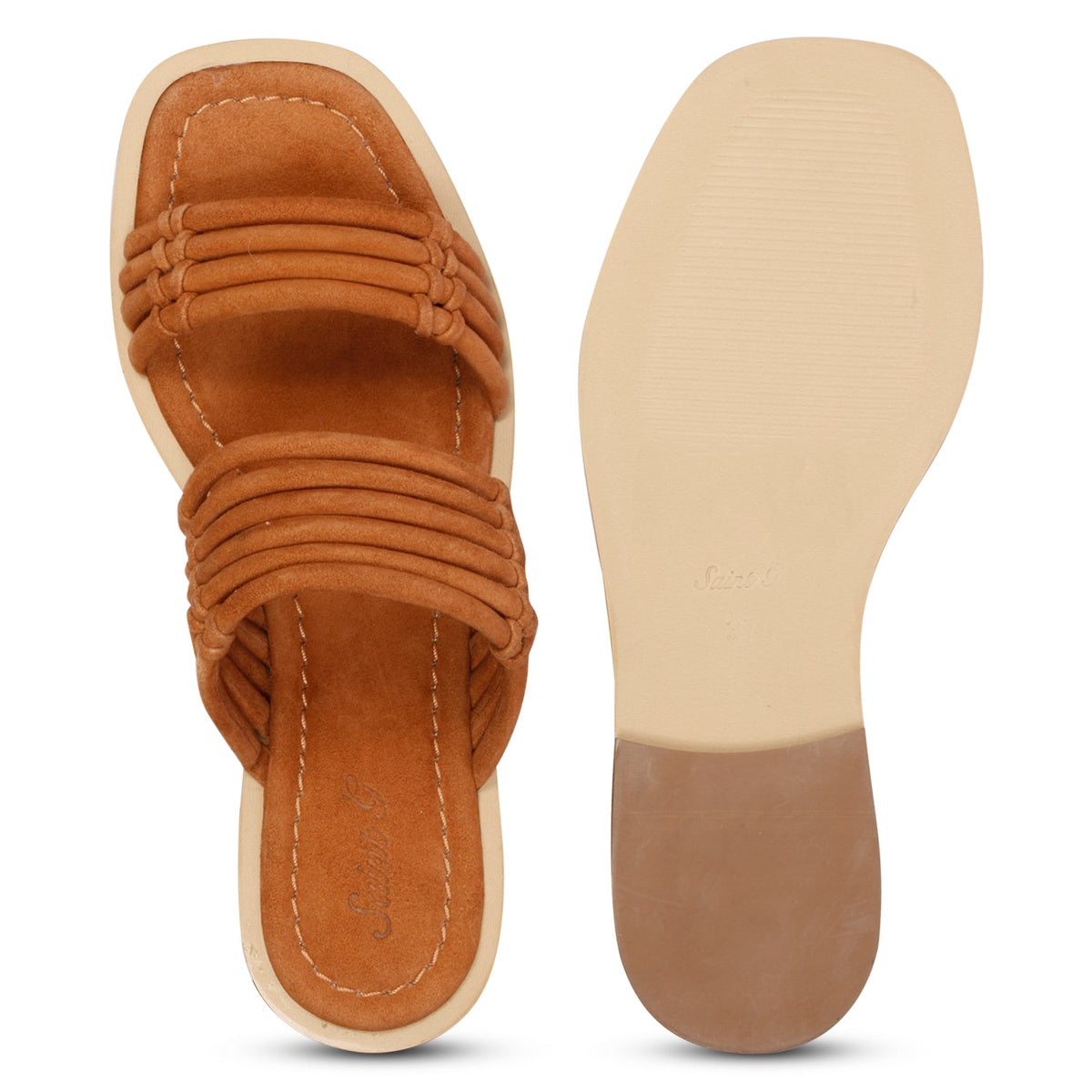  Saint G Saint G Zoya - Flat Sandals - Cuoio - Bonton