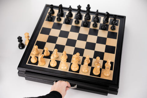 Championship Chess Pieces with Storage Board - Chess Set - Chess-House