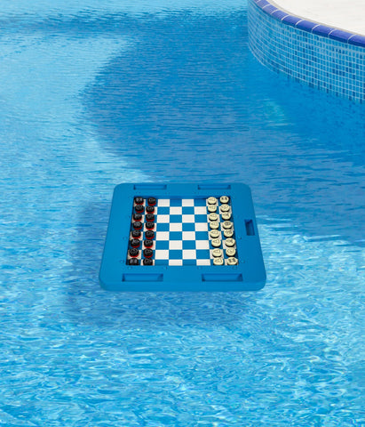Floating Checkers and Backgammon Magnetic Swimming Pool Board Game Combo - 20"