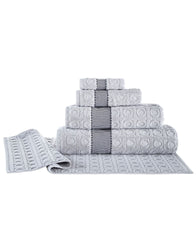 Circle in Square Bath Towel 2 Piece Set