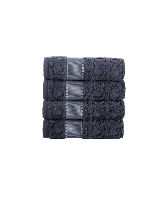 Circle in Square Hand Towel 4 Piece Set