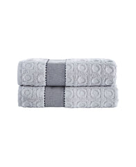 Circle in Square Bath Towel 2 Piece Set