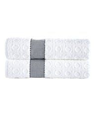 Circle in Square Bath Sheet 2 Piece Set