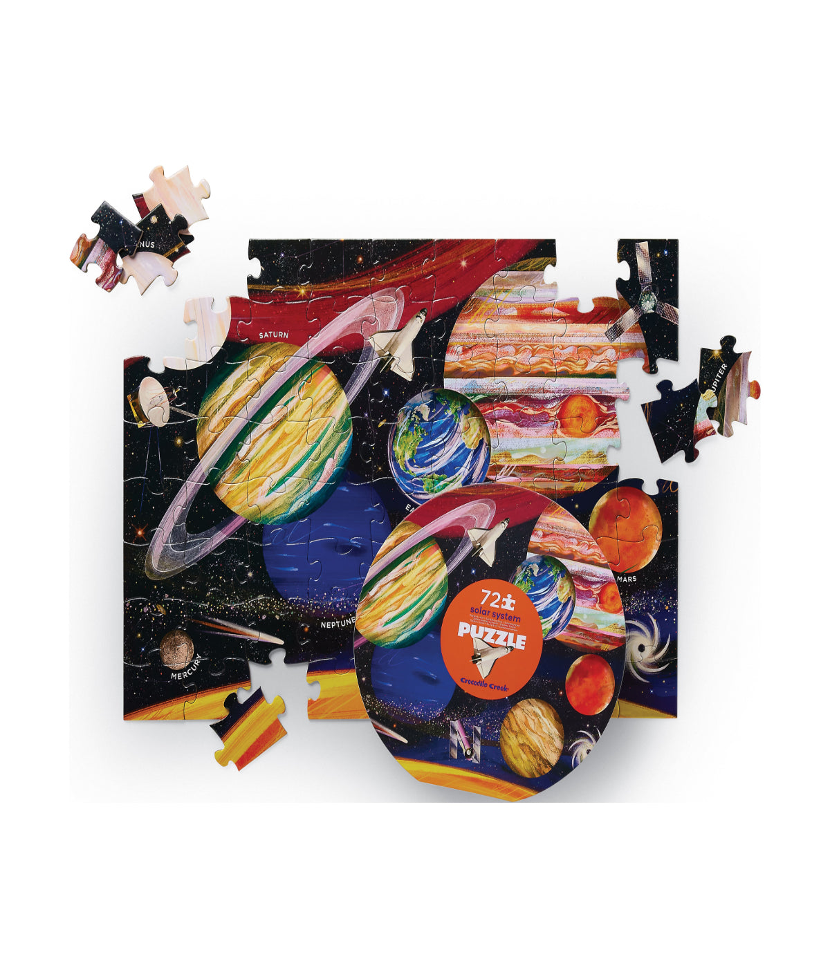  Solar System Round Box Puzzle: 72 Pcs Multi - Multi - Bonton