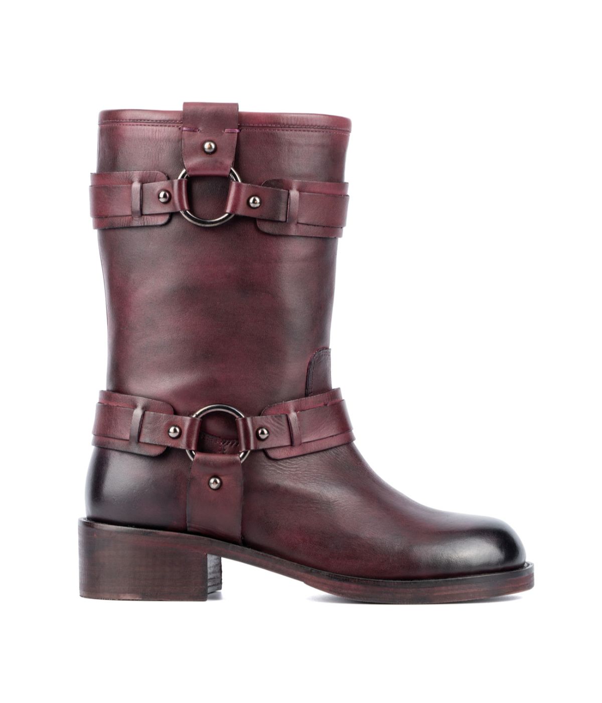 Vintage Foundry Co. Women's Augusta Mid Calf Boots Burgundy