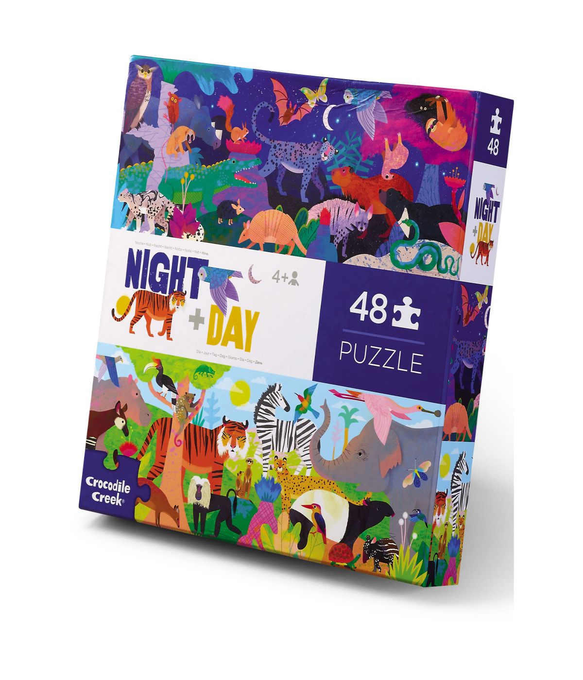  Opposites - Night & Day Floor Puzzle 48 Pcs Multi - Multi - Bonton