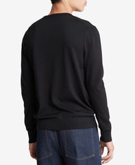 Long Sleeve Solid Extrafine Merino Crew 14Gg Black