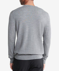 Long Sleeve Solid Extrafine Merino Crew 14Gg Gray