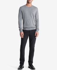 Long Sleeve Solid Extrafine Merino Crew 14Gg Gray