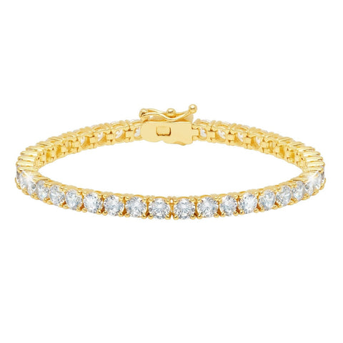 Classic Large Brilliant Tennis Bracelet in Gold