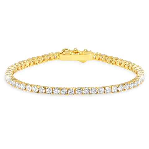 Classic Medium Brilliant Tennis Bracelet Finished in 18kt Yellow Gold