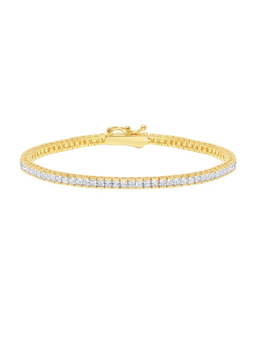 Classic Small Princess Tennis Bracelet Finished in 18kt Yellow Gold