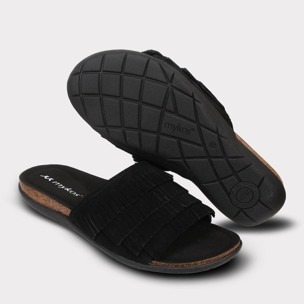  Mykos Clea Women's Slide Sandal - Black - Bonton