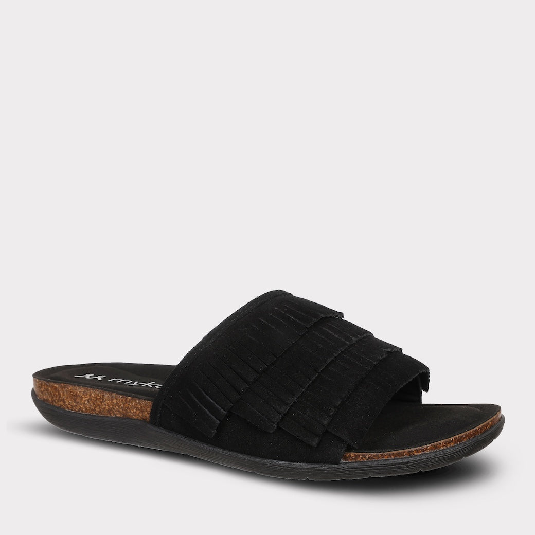  Mykos Clea Women's Slide Sandal - Black - Bonton