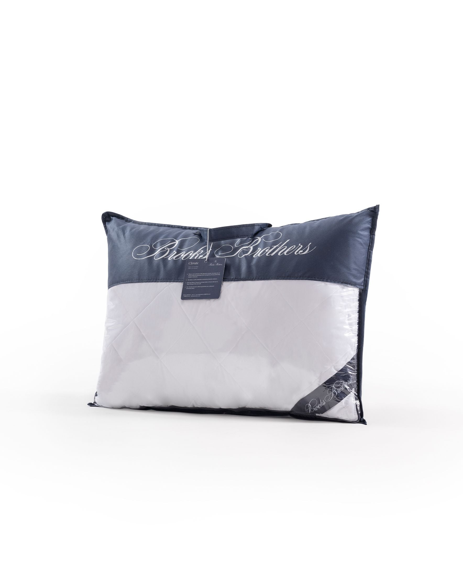  Brooks Brothers Climate Pillow with Microgel Filling - White - Bonton