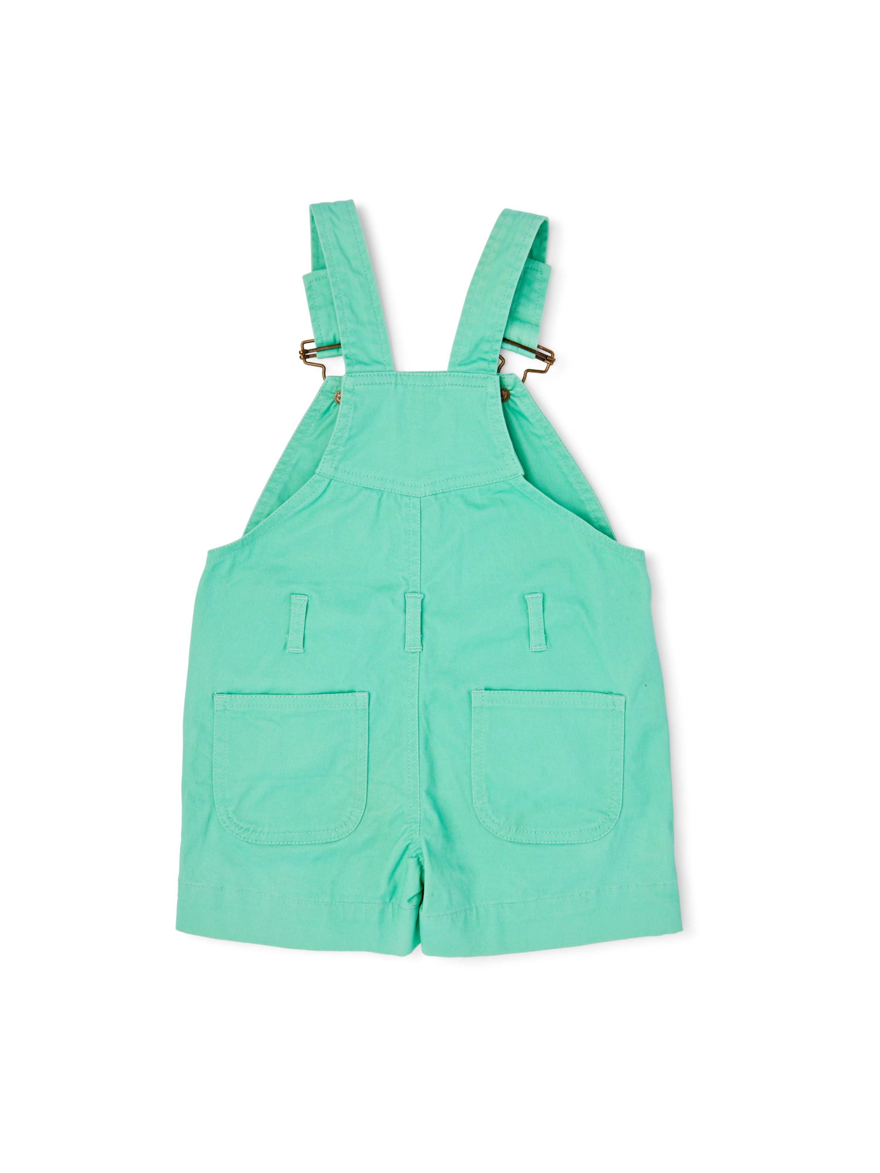  Dotty Dungarees Classic Summer Denim Overall Shorts - Sky Blue - Bonton