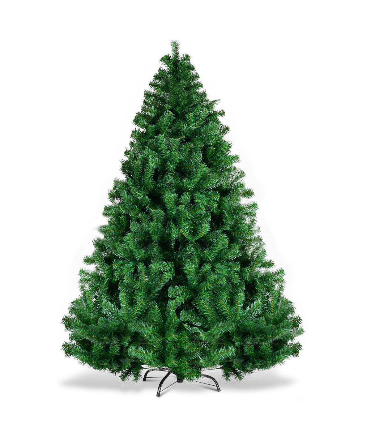  Costway PVC Christmas Tree with Hinged Tips - Green - Bonton