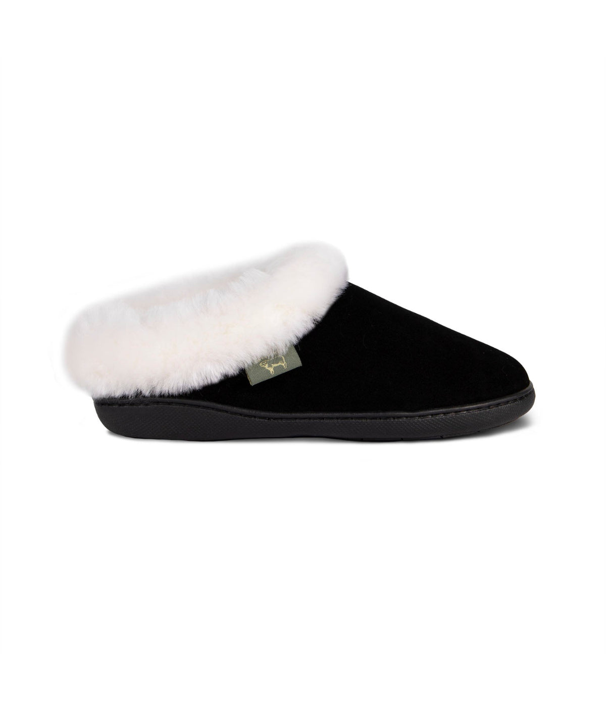  Cloud Nine Cloud Nine Sheepskin Ladies Sunrise Clog Slippers - Black - Bonton