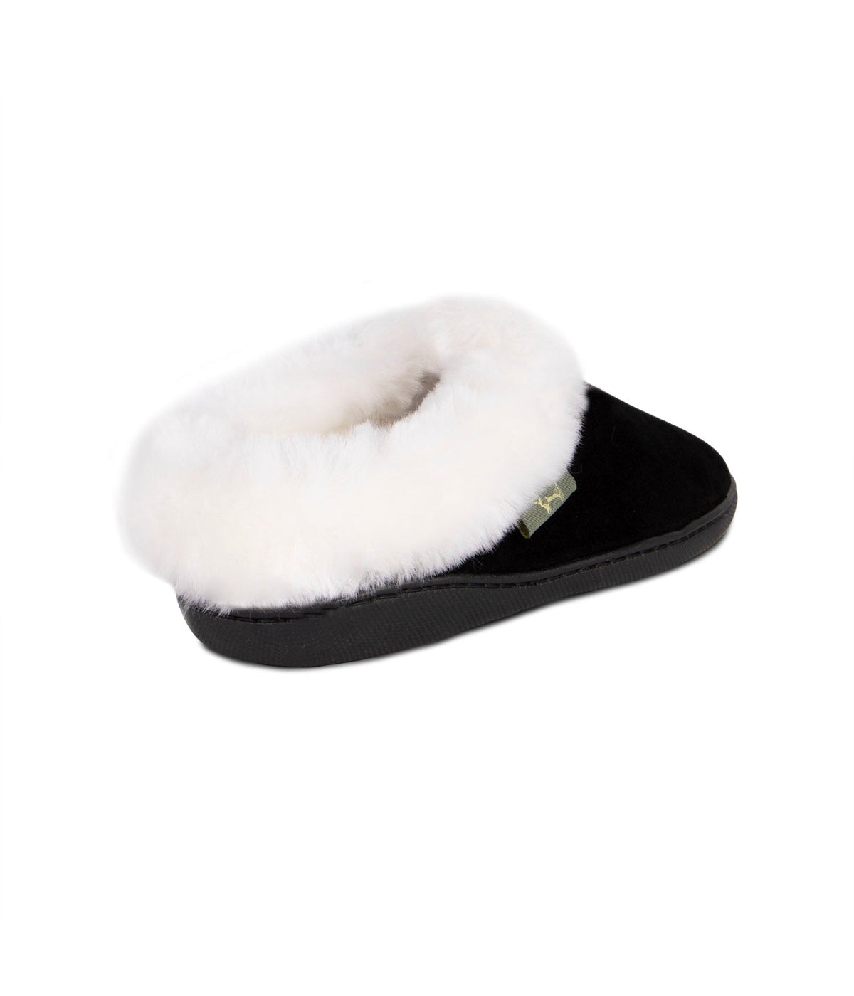  Cloud Nine Cloud Nine Sheepskin Ladies Sunrise Clog Slippers - Black - Bonton