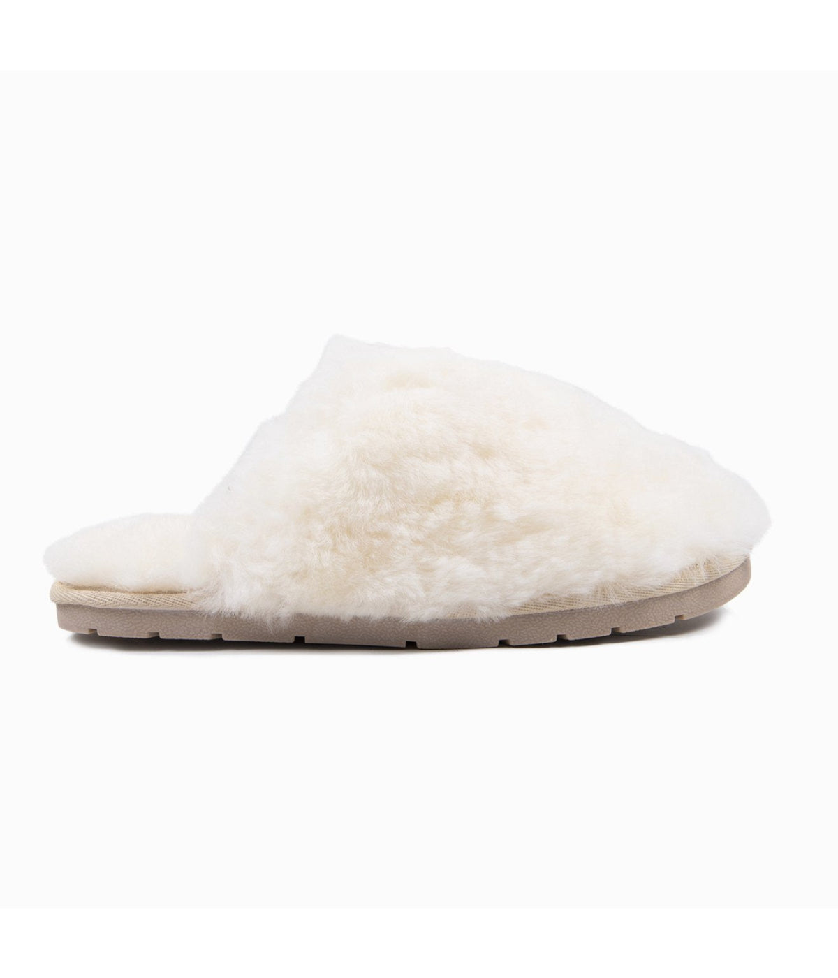  Cloud Nine Cloud Nine Sheepskin Ladies Tanaya Scuff Fuzzy Fluffy Slippers - Cream - Bonton