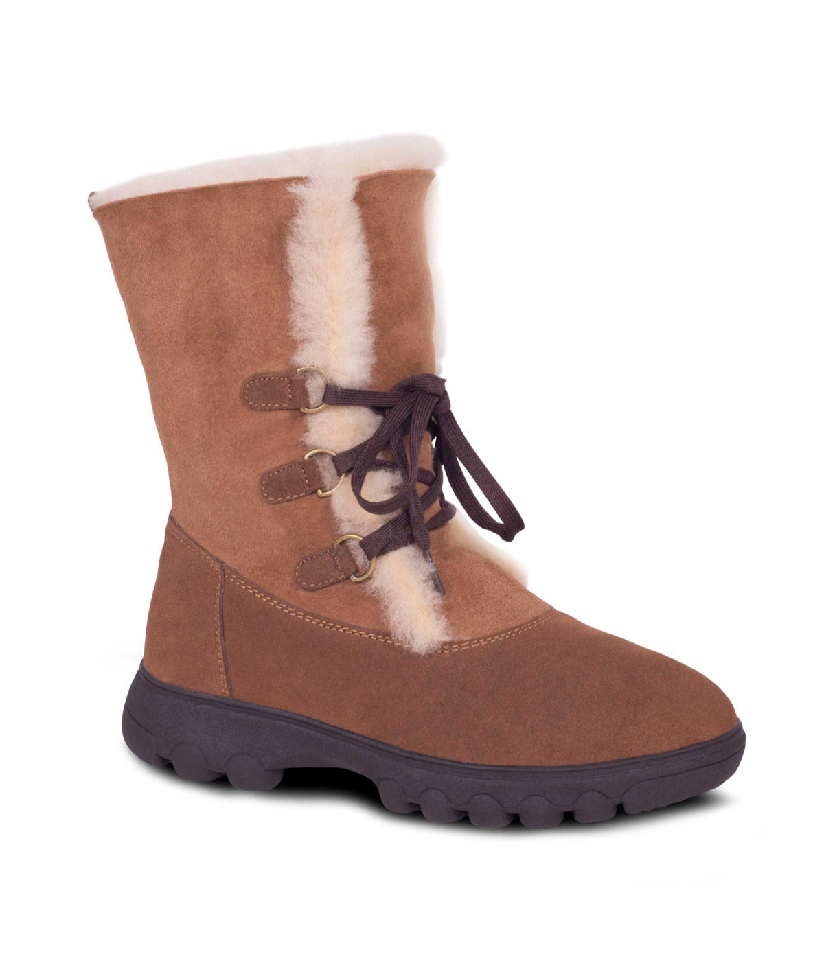  Cloud Nine Cloud Nine Sheepskin Ladies Rosalita Cozy Warm Boots - Chestnut - Bonton