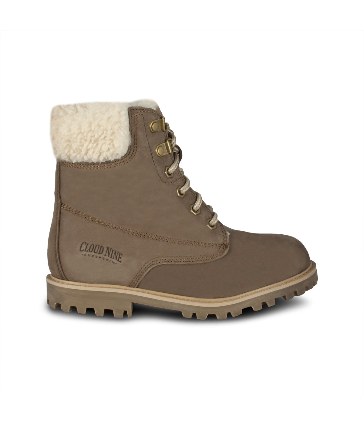  Cloud Nine Cloud Nine Sheepskin Ladies Kindra 2 Comfort Hiking Boots - Olive - Bonton