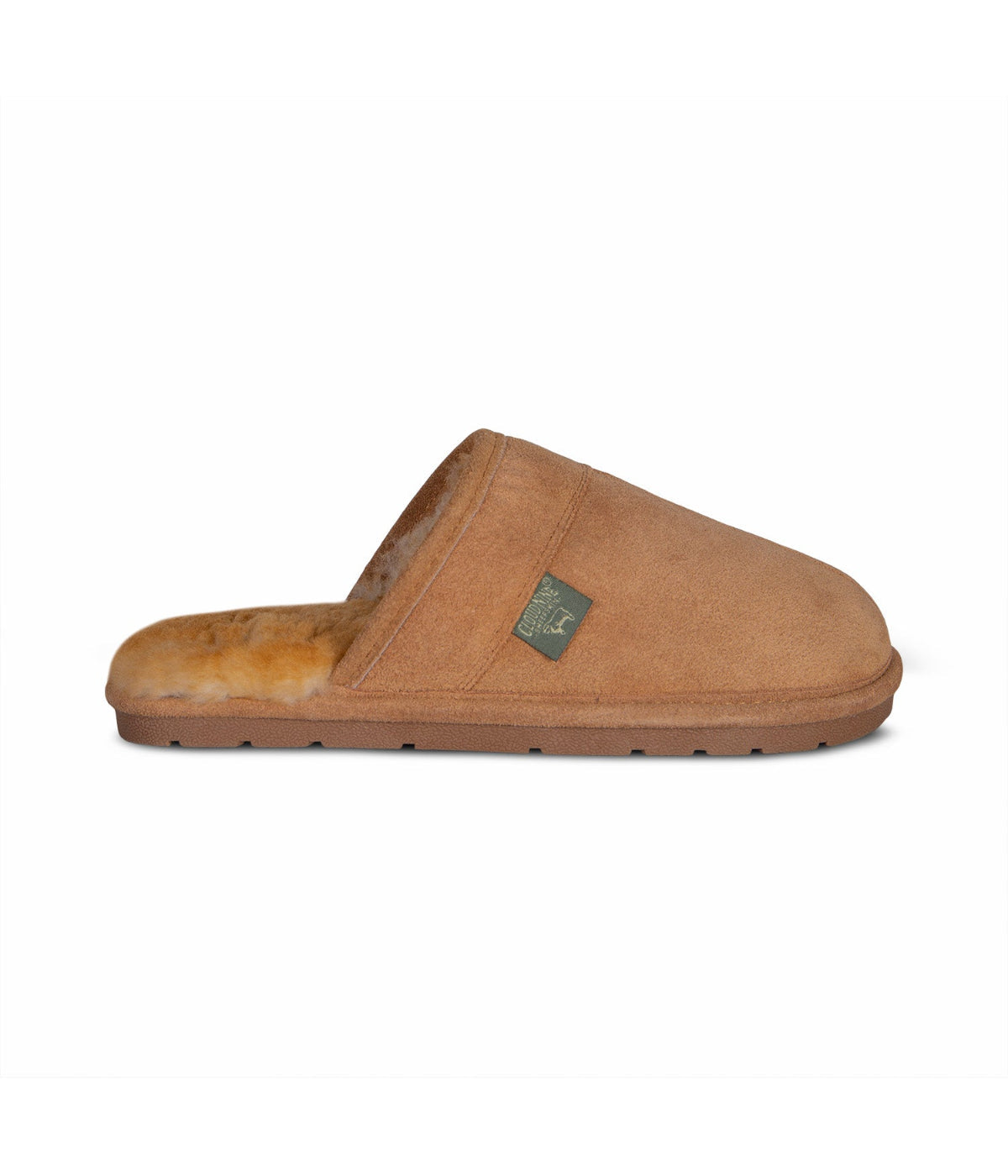  Cloud Nine Cloud Nine Sheepskin Mens Scuff Slip-On Slippers - Chestnut - Bonton