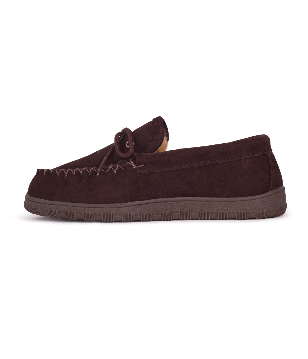  Cloud Nine Cloud Nine Sheepskin Mens Moccasin Indoor/Outdoor Slippers - Chocolate - Bonton