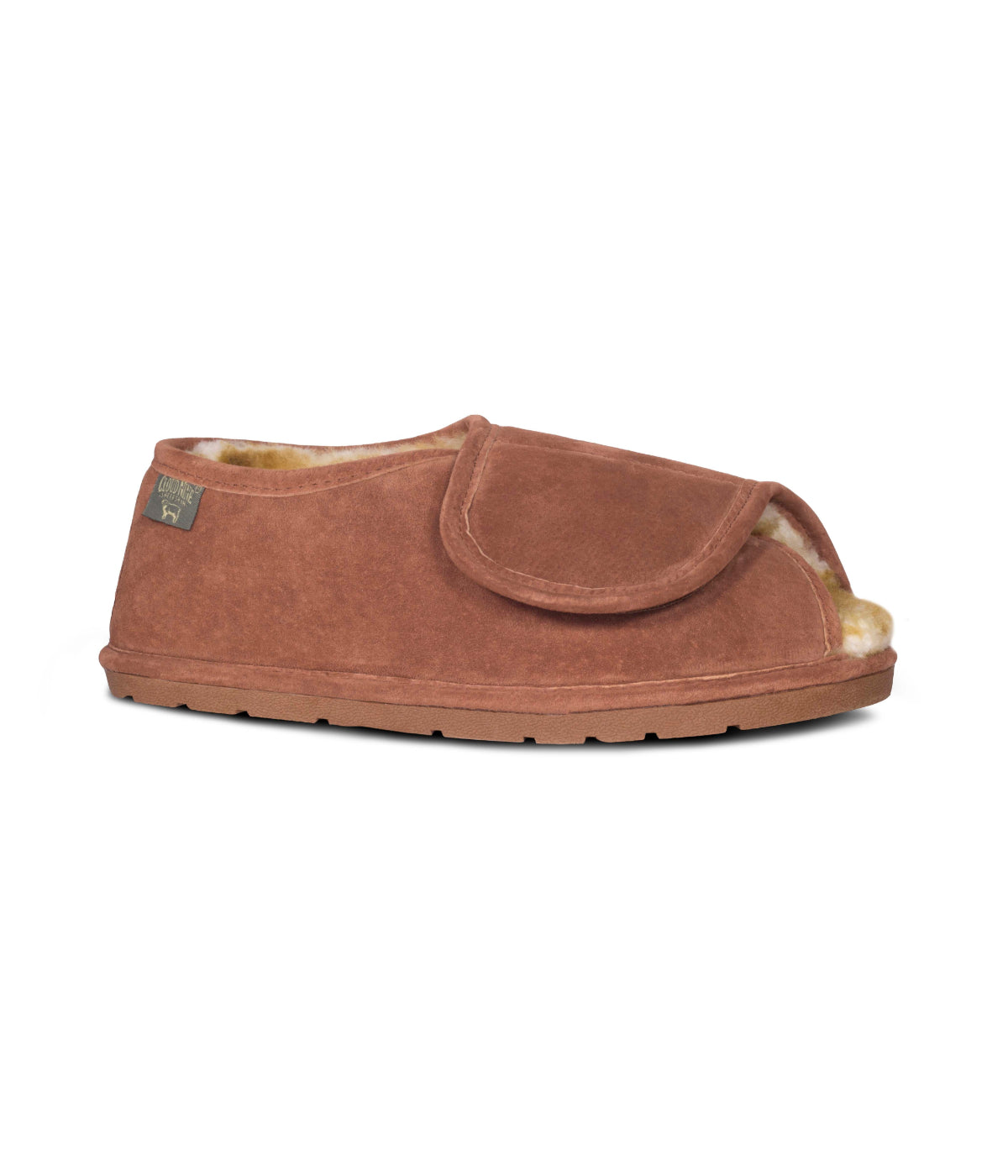  Cloud Nine Cloud Nine Sheepskin Medical Wrap Comfy Slippers - Chestnut - Bonton