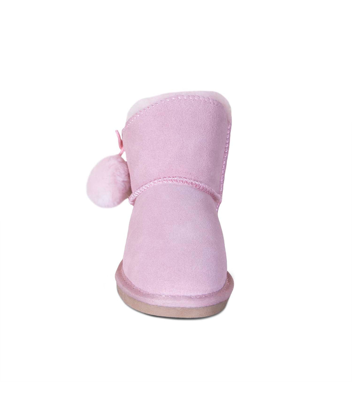  Cloud Nine Cloud Nine Sheepskin Kids Pom-Pom Cozy Boots - Pink - Bonton