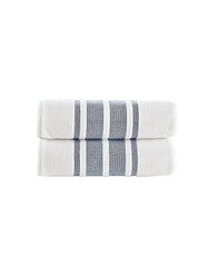 Contrast Border Bath Towel 2 Piece Set