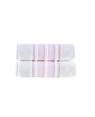 Contrast Border Bath Towel 2 Piece Set