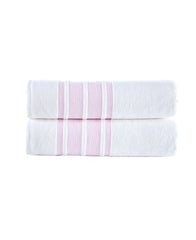 Contrast Border Bath Sheet 2 Piece Set