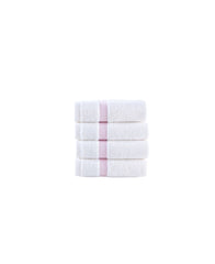 Contrast Border 4 Piece Wash Towel Set