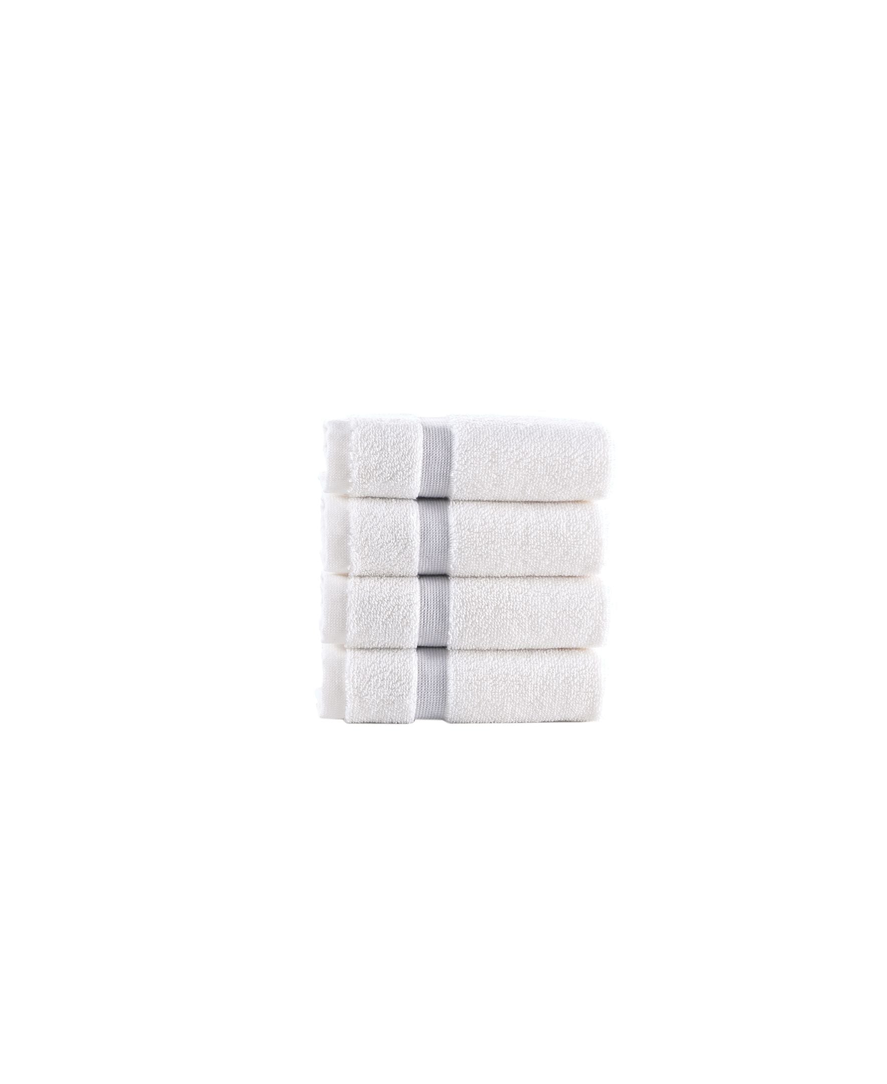  Brooks Brothers Contrast Border 4 Piece Wash Towel Set - Navy - Bonton