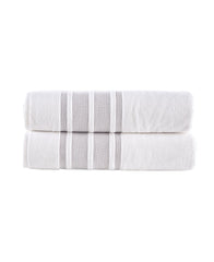 Contrast Border Bath Sheet 2 Piece Set