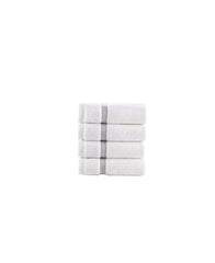 Contrast Border 4 Piece Wash Towel Set