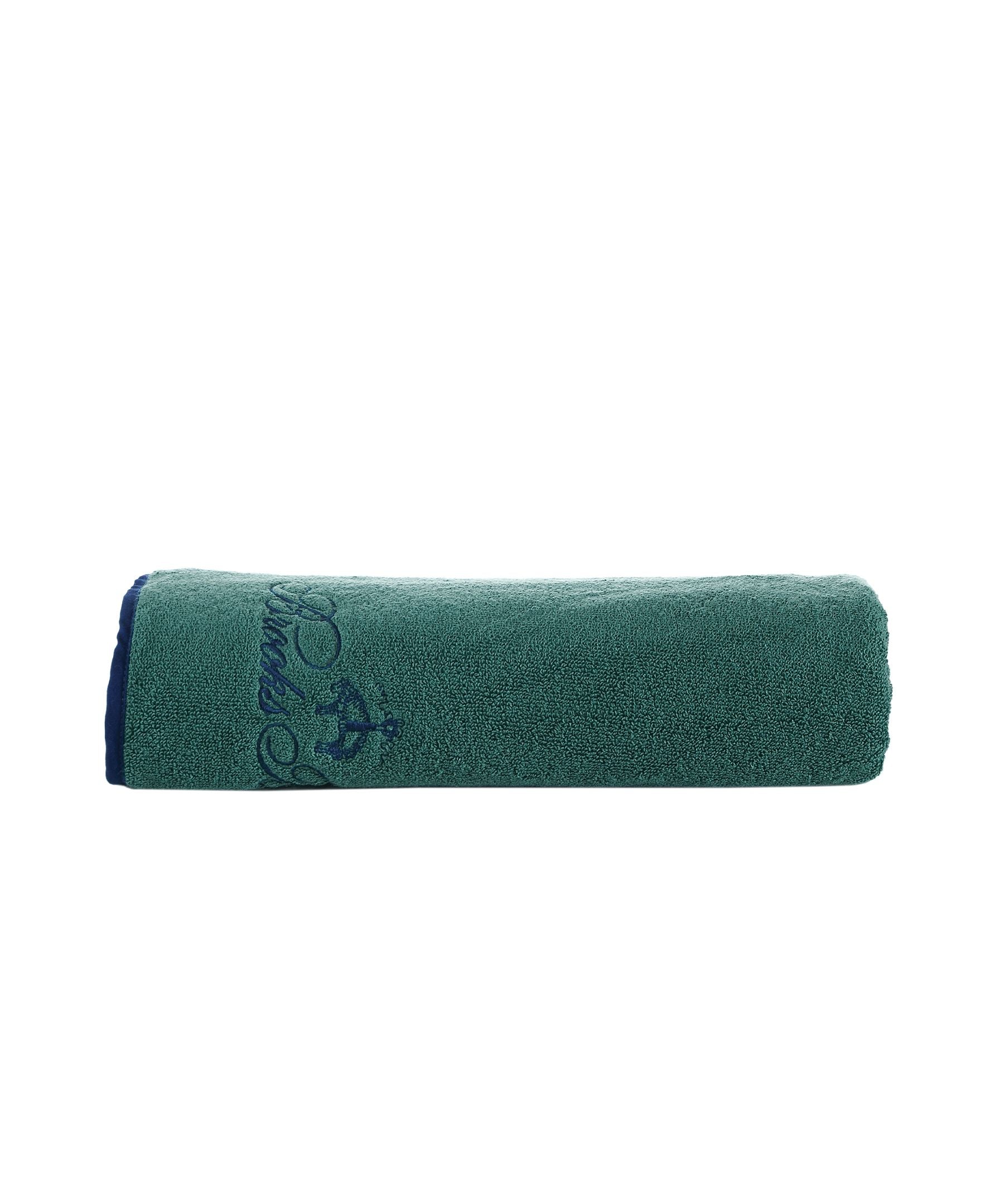  Brooks Brothers Contrast Frame Bath Towel - Deep Jungle - Bonton