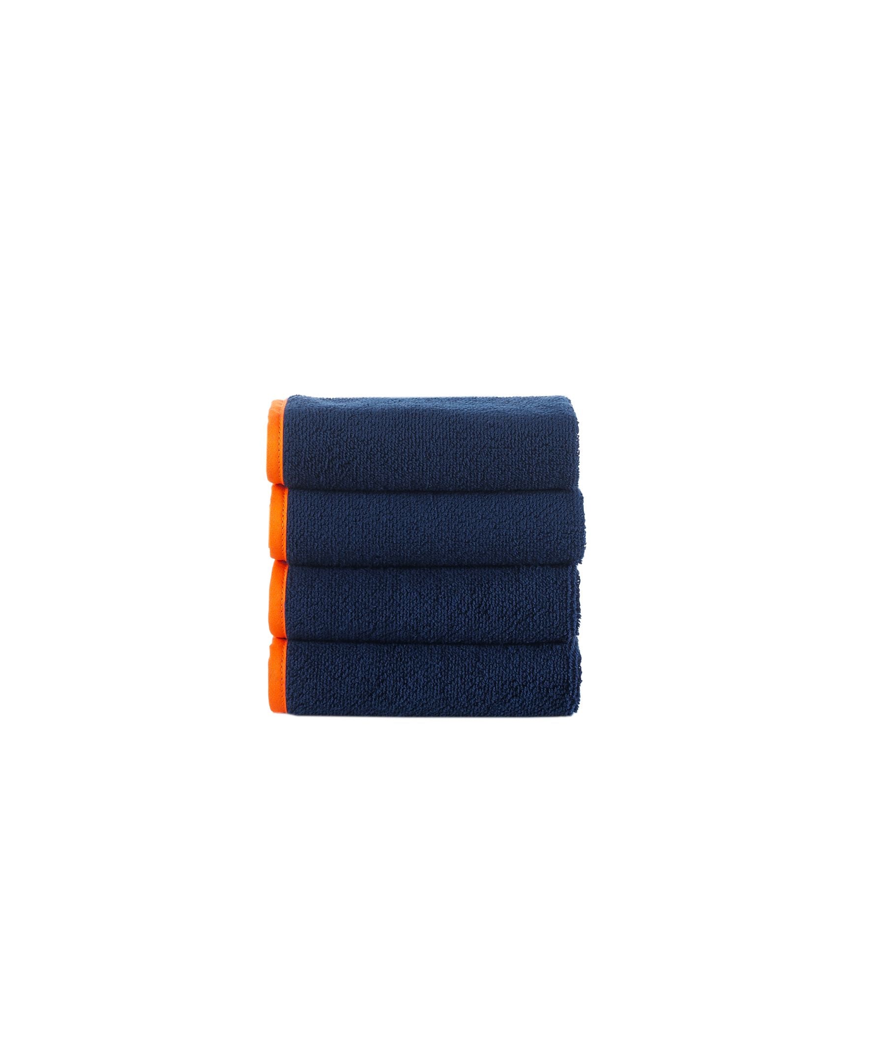  Brooks Brothers Contrast Frame 4 Piece Wash Towel Set - Deep Jungle - Bonton