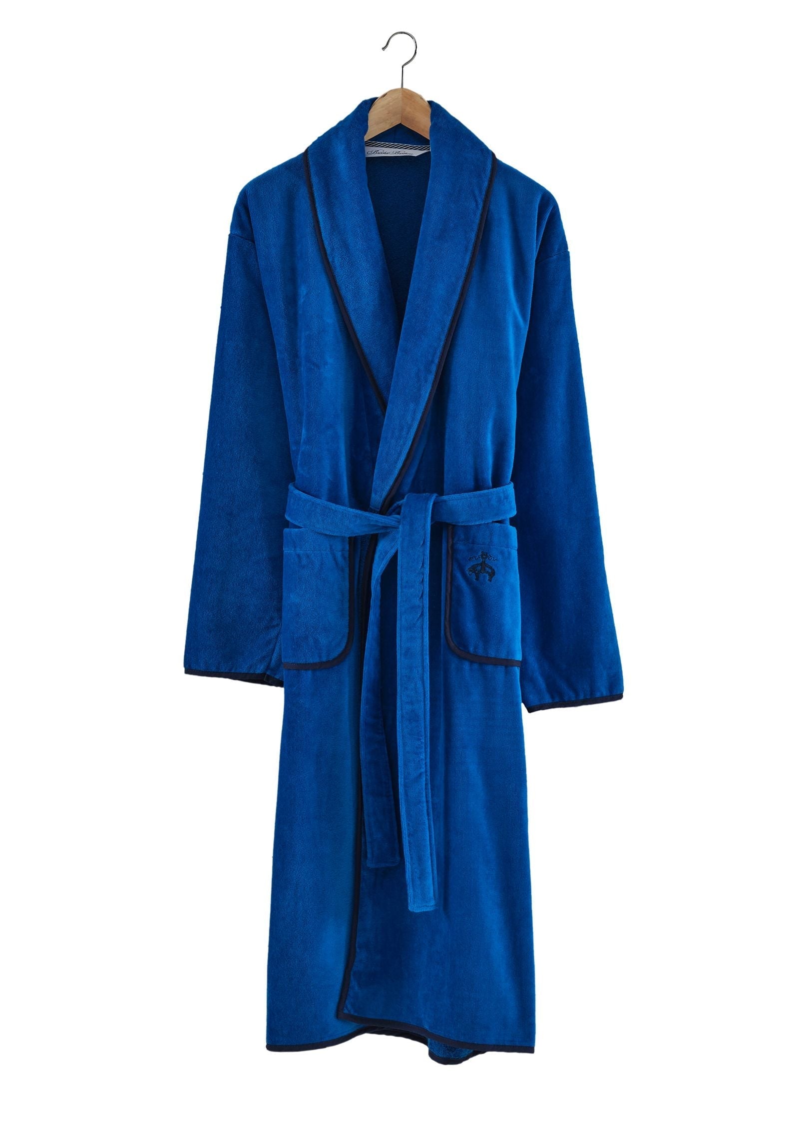  Brooks Brothers Contrast Frame Bathrobe - Deep Jungle - Bonton